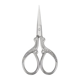 HARFINGTON Vintage Embroidery Scissors 3.5" Stainless Steel Stork Style Mini Scissors for Sewing Crafting Cross Stitch Handcraft Craft Art Needle Work DIY, Silver