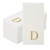 Luxenap Rectangle Gold Letter D White Paper Napkin - Air