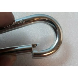 Unbranded 10 Carabiners Carbon Steel Zink Chrome Snap 5 /16" x 3" l  Wll 500 Lb      (V V)