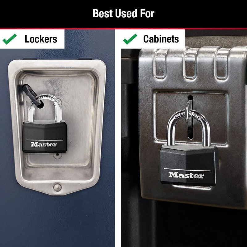 Master Lock Covered Padlocks with Key, Outdoor Locks, 2 Pack,