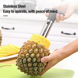 maxam Cortador Pelador de Piña de Acero Inoxidable rebana-pela y descorazona facil