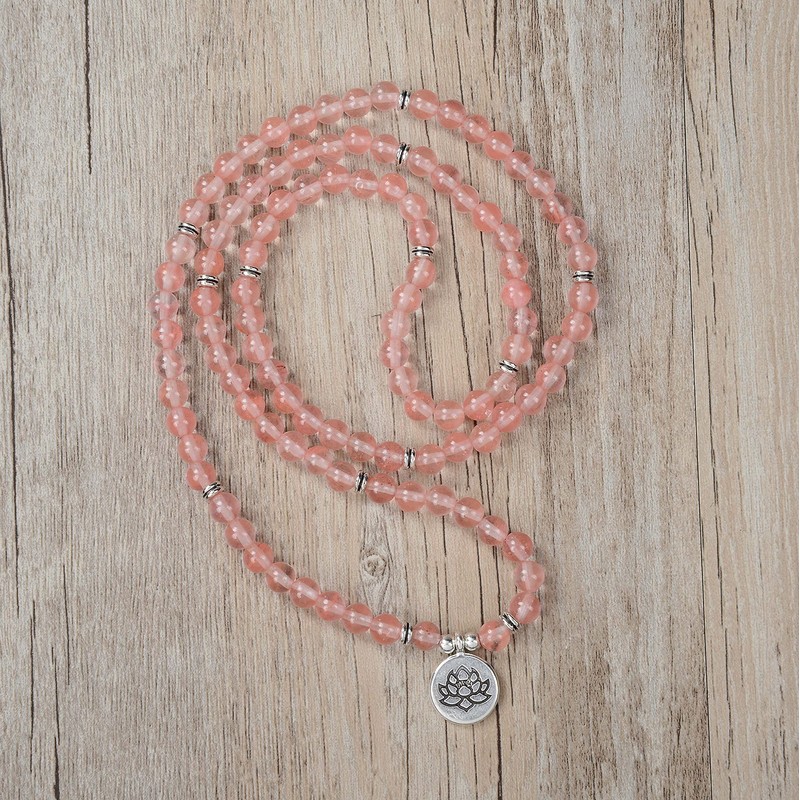 oasymala Chanting Mala Prayer Beads 108 Small Lotus Flower Meditation