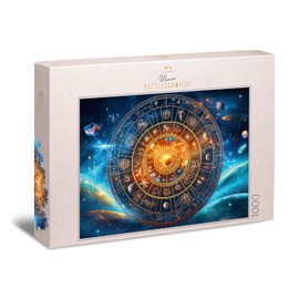 Ulmer Puzzleschmiede - Zodiac Zodiac Zodiac Puzzle - Detailed Zodiac Sign Puzzle with the Sections Around the Sun Path - Astrology Puzzle with 1000 Pieces, Quality Made in Germany