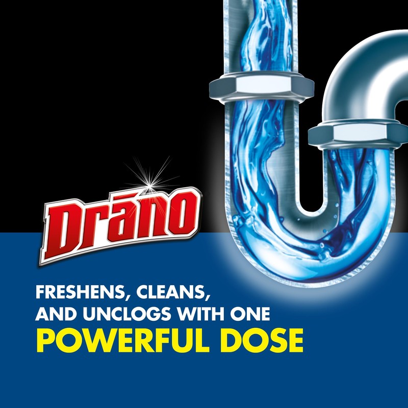 Drano Dual-Force Foamer Clog Remover, Commercial Line, 17 oz