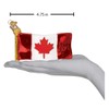 Old World Christmas - Adorno Canadiense, Bandera roja y Blanca