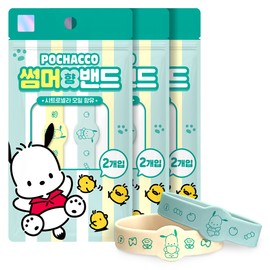 ATEX Summer Band Sanrio Summer Scent Bracelet Pochaco Toddler 3EA Pochaco Summer Scent Band 3 Pieces / 썸머밴드 산리오 여름 향 팔찌 포차코 유아 3EA 포차코 썸머향밴드 3개