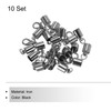 MECCANIXITY 10Pcs Black Iron Cord End Caps, 5.5mm Barrel Beads
