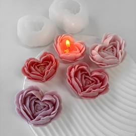 2 Pack Flower Resin Mold Flower Mold Rose Resin Mold Peony Resin Mold Clay Mold Jewelry Resin Casting Mold Craft Supplies 3D Mold Silicone Mold for Resin Casting Mold Candle Making Molds