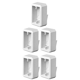 iMBAPrice FS8141-5 (5-Pack) 1-Gang Non-Metallic Weatherproof FS Outlet Device Box for 1/2 in Lap Siding, White