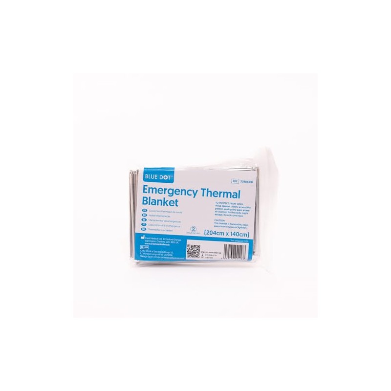 Generic Blue Dots Emergency Foil Blanket – hypothermia Prevention –