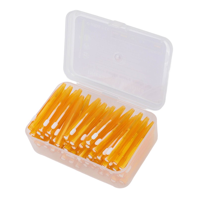 60Pcs Interdental Brush Practical Slim Braces Cleaner with PP Handle