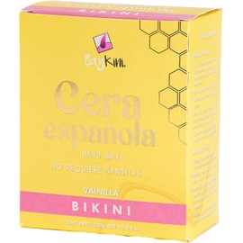 Baykini Cera Española en Pastillas para Depilar Zona Íntima | Aroma Vainilla | 250 g | Cera Depiladora Profesional para Bikini y Piel Sensible | Sin Irritación ni Residuos