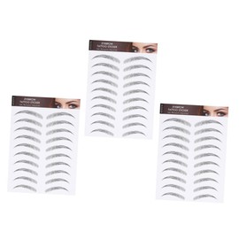 Mikinona False Eyebrow Stickers Makeup Tool 3 Pack Instant Natural Brows Waterproof