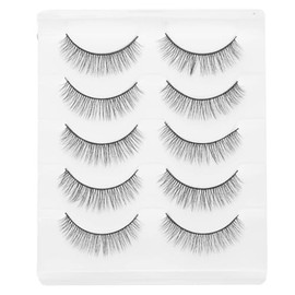OSALADI Pestañas Postizas Naturales 3D Cortas De Fibra Química 5 Pares Para Maquillaje De Ojos Uso Diario Cosplay Boda Fotografía Y Fiesta            