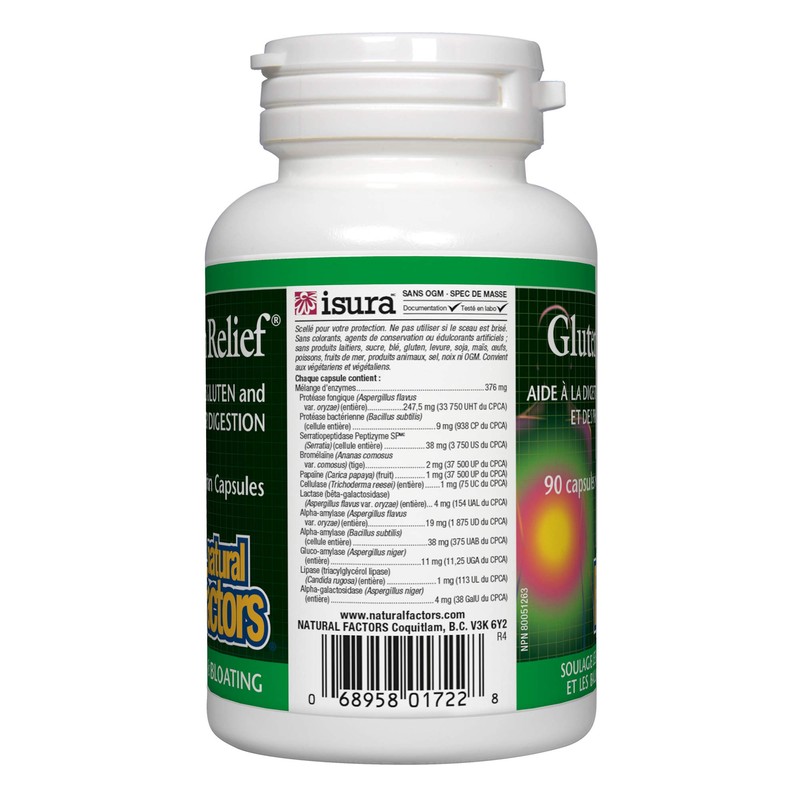 Gluten Relief (90Capsules) Brand: Natural Factors