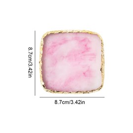 Square Resin Nail Art Palette,1pc Nail Palette,Nail Art Painting Mixed Color Palette Gold Edge Nail Mixing Board Makeup Manicure Nail Tools Cosmetic Painting Resin Nail Holder