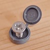 50 x Graphite Grey Hinged Screw Cover Caps Pozi Phillips