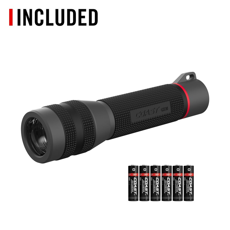 Coast GX30 2300 Lumen Waterproof Alkaline and Rechargeable Dual Power