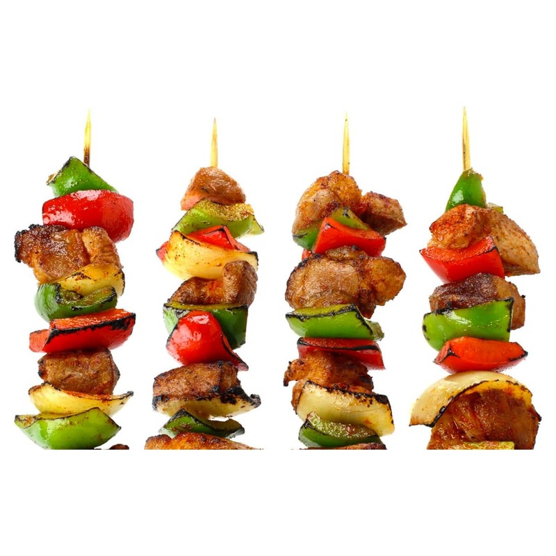 90 Brochetas de bambu, Palillos con punta Palo 30 cm