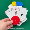 4 Piece Round Card Holders in Red, White, Yellow &