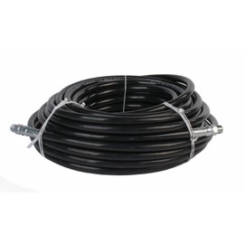 Schieffer 4000 PSI 3/8in. x 100ft. Thermoplastic Black Sewer Jetter Hose with MPT 3/8in. Soild & Swivel Ends