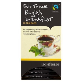 ( 6 Pack ) Lichfields Fairtrade English Breakfast 20 Tea Bags 40g