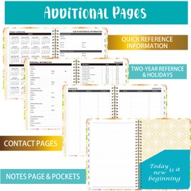 Planner 2024-2025, Agenda Teacher Planner Daily Weekly Monthly Planner, College Work Academic Hardcover Schedule Notebook for Teachers Student (July,2022~June,2023)(6.6'' x 8.6'')