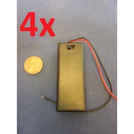 endlessparts 4x on/off switch Storage Holder Case Box 2 X AAA Battery Wire Black plastic c12