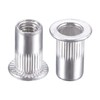 sourcing map M4 Rivet Nuts Aluminium Alloy Knurled Flat Head