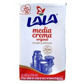 LALA 6-Pack LALA Media Crema Original/LALA Table Cream 245gr/8.64oz each