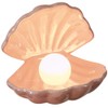 IMIKEYA Shell Pearl Light LED Ceramics Desktop Lamp Portable Pearl