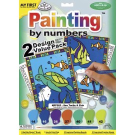 Royal & Langnickel DIY Royal Langnickel Sea Turtle Fish Kids Paint by Number Kit