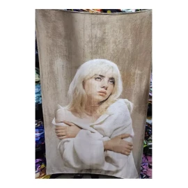 CUPRISHDIKALUR STORE Frazada Cobija Artista Billie Eilish Individual Ultra Suave