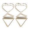 100pcs Paper Clips Gold Triangle Heart Shape Double Layer Three
