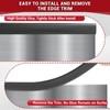 Self Adhesive Rubber Edge Trim, 3/32" U Shaped, 20Ft, Black