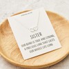 Philip Jones Sterling Silver Sister Quote Heart Link Necklace