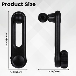 17mm Ball Mount Extension Arm, 2.04 Inch Adjustable Length, 360-Degree Ball Mount Rotatable Extension 17mm Female to Male Balls Extender for Car Phone Holder, Black