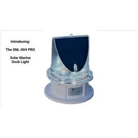 PilotLights.net Marine Solar Warning Light - PRO RED LED Marine Dock Barge Safety Beacon Light