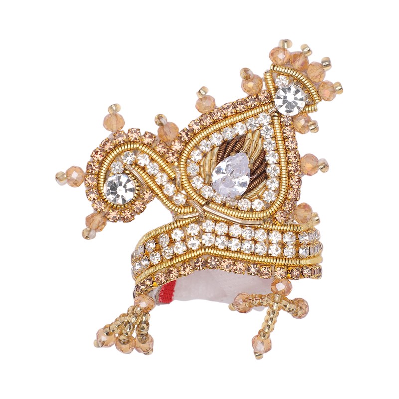 Set of 2 Designer Ladoo Gopal Mukut for Laddu Gopal