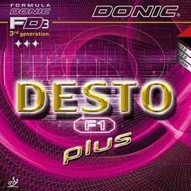 Donic Desto F1 Plus Table Tennis Rubber (Black, Max)