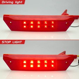 HAZAWA LED Tail Light for Ranger 900 800 700, Rear Taillight Compatible With Polaris Ranger 500 700 800 900 2009-2016 Replacement OEM Part# 2411099 Brake Stop Light Accessories（2411099-Red）