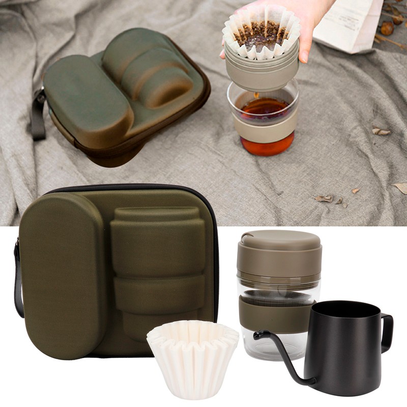 Hand Brewed Coffee Pot Set Travel Manual Coffe Maker with