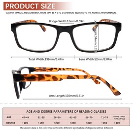 Ronecool Reading Glasses for Women/Men Blue Light Blocking, Computer Readers Anti Eye Strain Blocker Eyeglasses 6 Packs(6 MIX02,1.25)