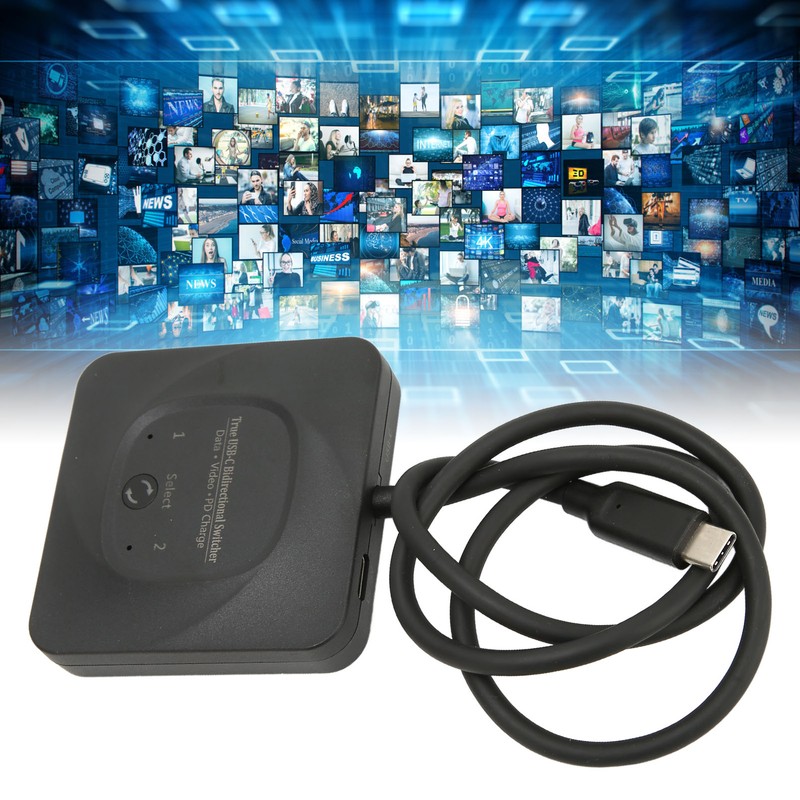 USB C Switch 2 in 1 Output Plug and Play