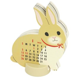 Greeting Life C-1639-ET 2025 Calendar Animal Die Cut Rabbit Tabletop