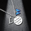 BESPMOSP Necklace Gifts for Women Girls Blue Butterfly Pendant Necklace