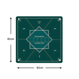 +Lsm Poker Mat Texas Hold'em Digital Printed Rubber Mat (32x32cm) Square B