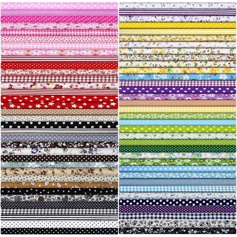 Cotton Fabric Printed Square Patchwork Fabrics for Sewing Quilting Crafting