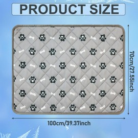 Cooling Mat for Dogs, 100 x 70 cm, Pet Ice Mat, Self-Cooling Mat for Dogs, Cooling Mat, Dog Pet Cooling Mat, Washable Dog Mat, Cool Dog Blanket, Foldable for Home, On the Go or in the Car