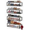 4 Pack Expandable Wall Mounted Shoe Rack, 17"-31" Adjustable Hanging